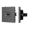 061844 Механизм HDMI розетки SCT-NOBE-MHD1-SFPL-GR (Arlight, Серый базальт) 061844
