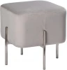 76AR-732BAN-SVSER Банкетка велюр светло-серый/хром 42*42*44см Garda Decor арт.76AR-732BAN-SVSER
