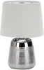 10199/L Chrome Настольная лампа Escada Calliope 10199/L Chrome 1х40Вт Е14, металл/ткань, хром/белый