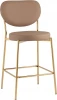 УТ000036055 Стул полубарный Stool Group Барбара NEW экокожа бежевая золотые ножки УТ000036055