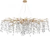 4969/14 Подвесная люстра Odeon Light Delica 4969/14 HALL античн.бронза/алюмин./хрусталь G9 14*40W (220V, на тросе, лепестки, ветки)