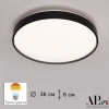 3315.XM302-1-374/24W/3K Black Потолочный светильник круглый светодиодный APL LED Toscana 3315.XM302-1-374/24W/3K Black (220V, круглые)