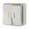 W5020103 Выключатель двухклавишный с подсветкой Gallant (слоновая кость) Werkel W5020103 (a051550)