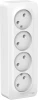 BLNRA000411 Розетка накладная четверная без заземления (белый) Systeme Electric Blanca BLNRA000411