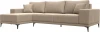 122396L Диван угловой Льюес левый (Бежевый/Велюр) Лига Диванов арт.122396L