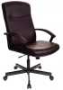 DOMINUS-BR Кресло руководителя Бюрократ DOMINUS коричневый/черный эко.кожа крестовина металл