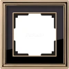 WL17-Frame-01 Рамка на 1 пост Werkel Palacio, золото с черным