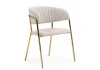 15897 Обеденный стул Woodville Kamelia бежевый / золотой