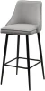 688M05126 Барный стул ПАРКЕР H-09 Светло-серый, велюр / черный каркас, поворот.360 град., M-City 688M05126