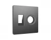AP6625 Лицевая панель для Ethernet RJ-45/телефонной RJ-11 и ТВ-розетки (антрацит серый) Ambrella Volt QUANT AP6625