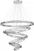 4930/260L Подвесная люстра ярусная большая в виде спирали Odeon Light Vekia 4930/260L хром/прозрачный металл/хрусталь LED 260W VEKIA (220V, на тросе, спираль)