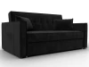 134873 Диван прямой Лига-104 (140) (ЛДСП,Брус,Фанера,Велюр/Черный) Лига Диванов 134873