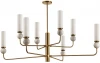 4359/8 Потолочная люстра на штанге Odeon Light Lolla 4359/8 под латунь/металл/стекло/белый мрамор IP20 8* E14 40W 220V (шарики)