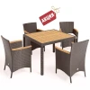 AFM-440B 90x90 4Pcs Brown Комплект плетеной мебели Afina AFM-440B 90x90 Brown (4+1)