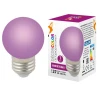 LED-G45-1W/PURPLE/E27/FR/С Лампочка светодиодная шар фиолетовая E27 1W Volpe LED-G45-1W/PURPLE/E27/FR/С