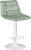 5017_WhiteBase-LM TAILOR WHITE, цвет сиденья пудрово-мятный велюр (MJ9-87), цвет основания белый Стул барный TAILOR WHITE (пудрово-мятный велюр (MJ9-87))