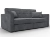 134880 Диван прямой Лига-104 (160) (ЛДСП,Брус,Фанера,Велюр/Темно-серый) Лига Диванов 134880