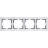 WL03-Frame-04-white Рамка на 4 поста Werkel Snabb, белый с хромом