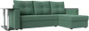 121166 Диван угловой Атланта Лайт правый угол (Зеленый/Рогожка) Лига Диванов арт.121166