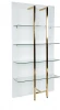 58DB-SH17071CS Стеллаж Garda Decor 58DB-SH17071CS (Белый,Золотой,Прозрачный)