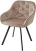 629M04841 Стул GALE 360 град. поворот. BLUVEL-40 BEIGE, велюр/ черный каркас, М-City