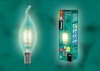 HCL-28/CL/E14 flame Лампочка галогенная свеча на ветру прозрачная E14 28W Uniel HCL-28/CL/E14 flame