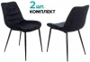 KF-6/LT20_2 Стул для кухни Бюрократ KF-6_2 комплект 2шт черный Light 20 металл черный на ножках (KF-6/LT20_2)