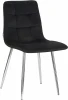 7094-LML ALEX, цвет сиденья черный велюр (V108-77), цвет основания хромированная сталь Стул обеденный ALEX (хром ножки, черный велюр (V108-77),)