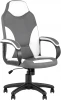 УТ000025618 Кресло компьютерное игровое Кронос экокожа серый/белый Stool Group УТ000025618