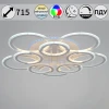 09820-3.3-5+5A WH (RGB) Потолочная люстра (+ночной режим) светодиодная на штанге с пультом Reluce 09820-3.3-5+5A WH (RGB) (220V)