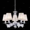 70043-5C WHITE GOLD Люстра подвесная Natali Kovaltseva Lady, 5 плафонов, золото с белым и прозрачным