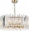 8510/C gold Подвесная люстра Newport 8500 8510/C gold (220V, хрусталь, на цепи, круглые)