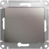 GSL001261 Выключатель встраиваемый одноклавишный с подсветкой (платина) Systeme Electric Glossa GSL001261