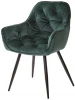 DC1471GREEN78BLK Стул M-City MALTA BLUVEL-78 GREEN, велюр