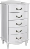 008547 Комод Джульетта узкий 5 ящ., молочный дуб Л Mebelik арт.008547