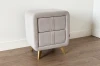 TM-001.2.2173 Тумба прикроватная Софи 2 Mebelson (Ткань,Пластик/Серый) арт.TM-001.2.2173