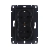 REA-032BM Розетка штепсельная SCHUKO двойная 16A/250 В черный матовый Kollinger REA-032BM для Aspekt, Eleganz, Reflex