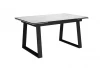 00-00083315 Стол DikLine DKZ160 Керамика Tianshan White (белый полуглянец)/подстолье черное/опоры черные (2 уп.) 00-00083315