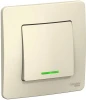 BLNVS006112 Выключатель встраиваемый одноклавишный с подсветкой (молочный) Systeme Electric Blanca BLNVS006112