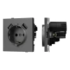 054605 Механизм розетки с USB зарядкой SCT-TENDO-MUAA-SFPL-GR (230V, 16A) (Arlight, Матовый графитовый) 054605