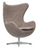 FR 0253 Кресло EGG CHAIR бледно-коричневый матовый с эффектом состаренная кожа
