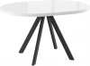 101941 Стол МАМАДОМА Рондо М D100, Белый, оптивайт/чёрный