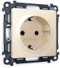 MA327010 Комплект механизма Ambrella Volt электрической розетки ALFA MA327010 Бежевый матовый с заземлением со шторками 2P+E 16A-250V QUANT