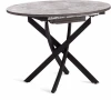 19727 Стол MANZANA ЛДСП/HPL/металл, 100 х 100+30 75 см, Гранит Габбро/чёрный Tetchair 19727