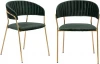 FR 0558P Комплект из 2-х стульев Turin зеленый с золотыми ножками Bradexhome арт.FR 0558P