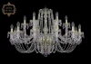 11.24.12+6.360.Gd.V7010 Подвесная большая люстра Art Classic 11.24 11.24.12+6.360.Gd.V7010 (220V, хрусталь, на цепи, подсвечник, свеча)