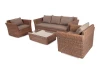 KS3С2T-4-SET brown Лаунж-зона из искусственного ротанга, цвет коричневый 4SIS Капучино KS3С2T-4-SET brown
