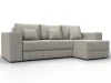 129835 Диван угловой Лига-076 угол универсальный (ДСП/Пластик/Рогожка/Бежевый) Лига Диванов 129835