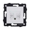 REA-011WM Розетка двойная RJ11 + RJ45 белый матовый Kollinger REA-011WM для Aspekt, Eleganz, Reflex
