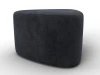 132366 Пуф 004 (ДСП,Фанера/Пластик/Велюр/Темно-серый) Лига Диванов 132366